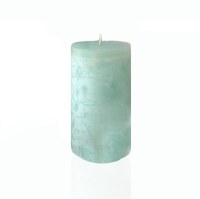 6" x 3.25" Seafoam Blue Timber Pillar Candle