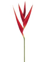 33" Faux Red Artificial Heliconia Spray