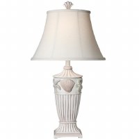 30" White Shell Lamp