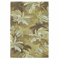 3.6' x 5.6' Moss and Palm Tree Sparta Rug
