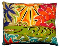 18" x 23" Sun Happy Gator Pillow