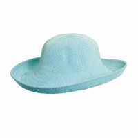 4" Turquoise Knit Rolled Brim Hat