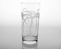 15 fl oz Etched Palm Tree Cooler Glass