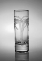 3 fl oz Etched Palm Tree Cordial Glass