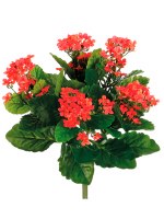 14" Faux Red Artificial Kalanchoe Bush