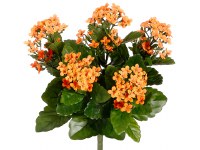 14" Faux Orange Artificial Kalanchoe Bush