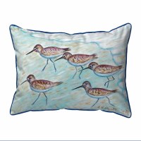 11" x 14" Sandpiper Beach Flock Indoor and Outdoor Pillow