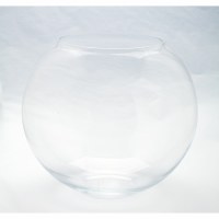 14" Clear Bubble Glass Ball Bowl