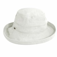 3" White Cotton Cloth Scala Hat