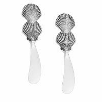 5" Set of 2 Silver Shell Spreaders