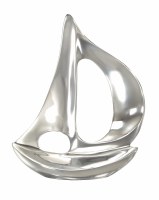 7" Silver Aluminum Sailboat