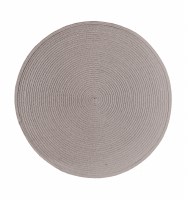 15" Round Taupe Woven Placemat