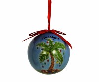 3" Fort Myers Holiday Palm Ball Ornament