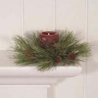 3.5" Opening Faux Soft Northern Pine Candle Ring