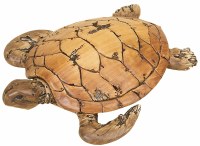11" Brown Resin Sea Turtle Sculpture