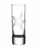 3 fl oz Etched Starfish Cordial Glass
