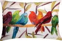 18" x 24" Multicolor Birds Pillow