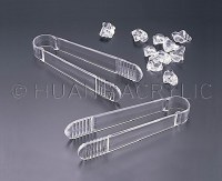 7" Clear Acrylic Ice Tongs