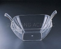 7" Clear Acrylic Salad Servers with Hooks