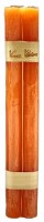 12" Pair of Tangerine Timber Taper Candles