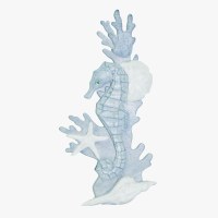 24" Left Facing Seahorse Reef Vertical Plaque