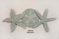 52" Aqua Starfish & Sand Dollar Plaque