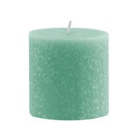 3" x 3" Sky Blue Unscented Timberline Pillar Candle