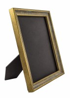 8" x 10" Distressed Gold Finish and Whitewash Picture Frame