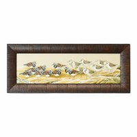 9" x 23" Shorebirds on The Dunes Gel Textured Print with No Glass