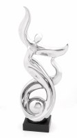 25" Abstract Silver Person Sculpture