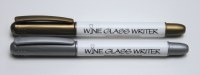 9" Set of 2 Gold and Silver Wine Glass Writer Pens