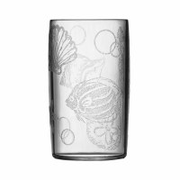 11 oz. Oceanic Embossed Clear Acrylic Cooler Glass