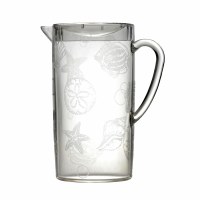 60 oz. Oceanic Embossed Clear Acrylic Pitcher with Lid