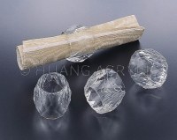 2" Clear Faceted Acrylic Napkin Ring