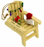 4" Adirondack & Present with Lights HandCrafted Ornament 4" Adirondack & Present with Lights HandCrafted Ornament