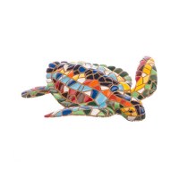 5" Multicolor Mosaic Sea Turtle Figurine