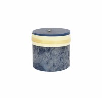 3" x 3" English Blue Pillar Candle