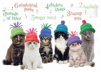 5" x 7" Caroling Cats in Hats Christmas Greeting Card 5" x 7" Caroling Cats in Hats Christmas Greeting Card