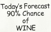 "Today's Forcast 90% Chance of Wine" Kitchen Towel