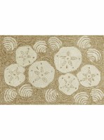 2 ft. 6 in. x 4 ft. Natural Sand Dollar Shell Rug