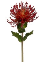 26" Faux Orange Artificial Protea Spray