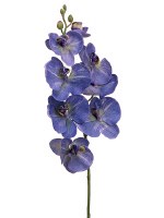 30" Faux Blue Artificial Phalaenopsis Orchid Spray