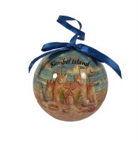 3" Sanibel Island Sandcastle Ball Ornament 3" Sanibel Island Sandcastle Ball Ornament