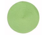 15" Round Woven Green Placemat