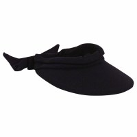 12" Navy Blue Cloth Bow Velcro Adjustable Visor