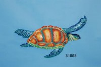 34" Metal Sea Turtle Wall Plaque