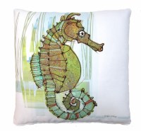 18" x 18" Marshy Seahorse Pillow