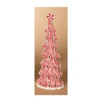 14" Light Peppermint Candy Christmas Tree