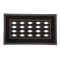 18" x 30" Black Decorative Sassafras Mat Doormat Tray