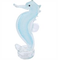 7" Glow in the Dark Glass Seahorse